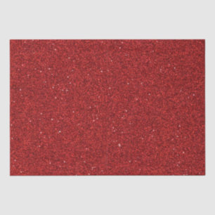 Valentines Day Red Faux Glitter Elegant Stylish Tissue Paper