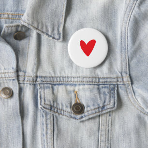 Valentine's Day red heart 6 Cm Round Badge