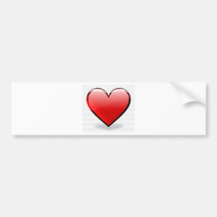 Valentine's Day Red Heart Bumper Sticker