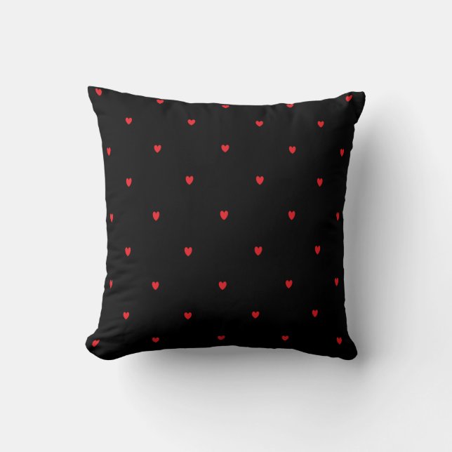 Valentine's Day Red Heart Pattern Custom Cute Gift Cushion (Front)