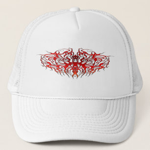 Valentine's Day Red Heart Tribal Tattoo Trucker Hat