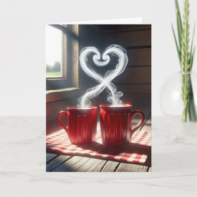 Valentine's Day Red Mugs Card (Front)