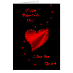 Valentine's Day -Red Rainbow heart on black