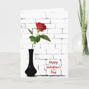 Valentine's Day Red Rose Card