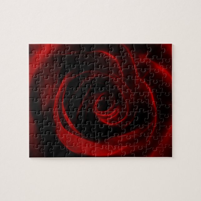 Valentines day red rose jigsaw puzzle (Horizontal)