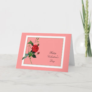 Valentine's Day  Red Rose, Pierre Joseph Redouté Holiday Card