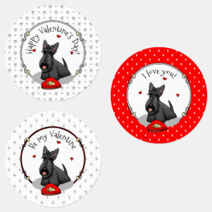 Valentine's Day (red) Scottie Dog (black) Cute