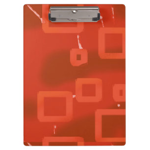 Valentine's Day Red Whimsical Geometric Abstract Clipboard