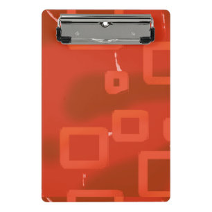 Valentine's Day Red Whimsical Geometric Abstract Mini Clipboard