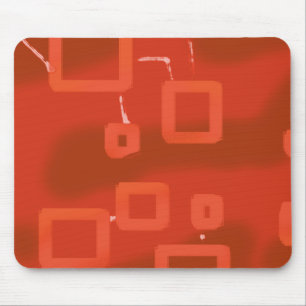 Valentine's Day Red Whimsical Geometric Abstract Mouse Pad