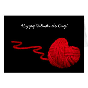 Valentine's Day Red Yarn Heart