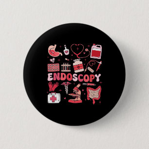 Valentine's Day Retro Endo Crew Nurse Endoscopy Gl 6 Cm Round Badge