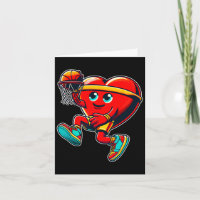 Valentine's Day Retro Heart Sketll Player Slam Dun