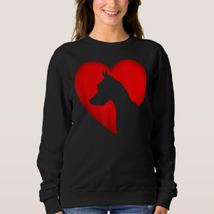 Valentines Day Retro Hearts Doberman Dog Puppy Sweatshirt