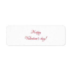 Valentine's day return address label