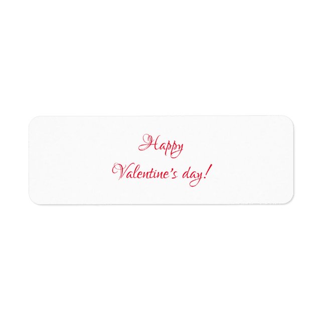 Valentine's day return address label (Front)
