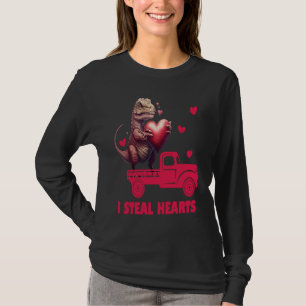 Valentine's Day Rex Dino I Steal Hearts Men Women T-Shirt