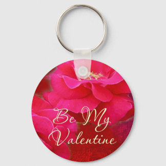 Valentine's Day - Romance and Red Roses Key Ring