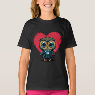 Valentine's Day Romance with Adorable Owl Groom T-Shirt