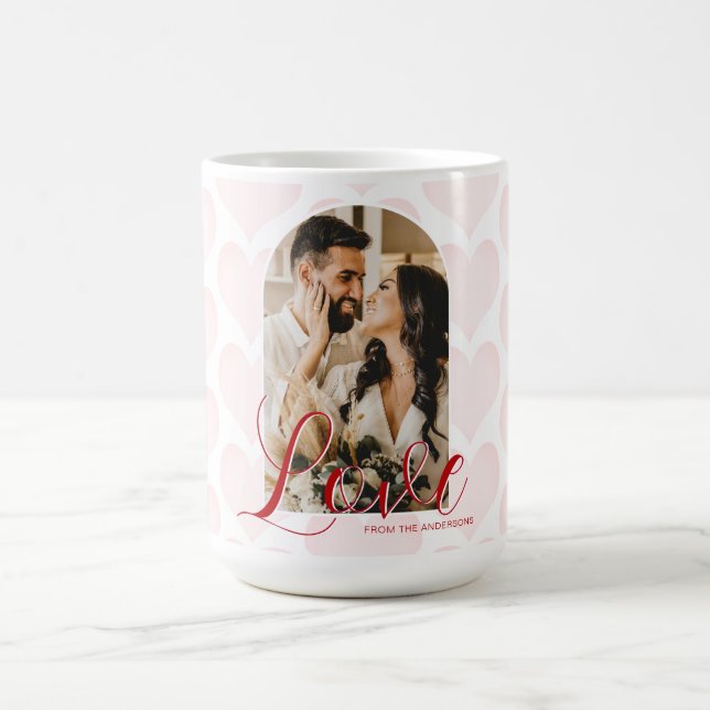 Valentines Day Romantic Arch Custom Photo   Coffee Mug (Center)