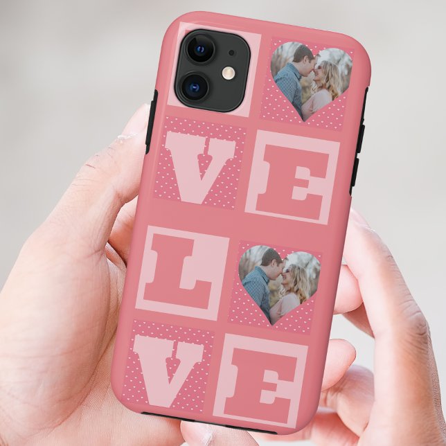 Valentine's Day Romantic Pink Love Heart Photo  Case-Mate iPhone Case (Creator Uploaded)