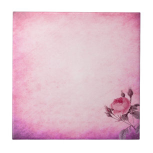 Valentine's day Rose Ceramic Tile