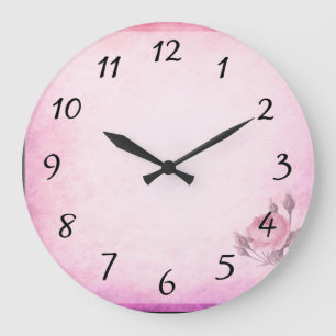 Valentine's day Rose Large Clock