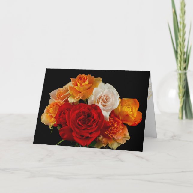 Valentine's Day Roses Holiday Card (Front)