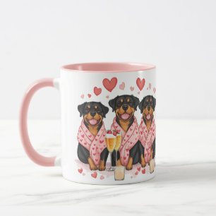 Valentines Day Rottweiler Dogs Mug