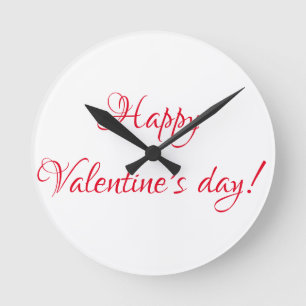 Valentine's day round clock