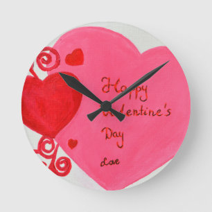Valentine's Day Round Clock