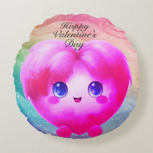 Valentine's Day Round Pillow