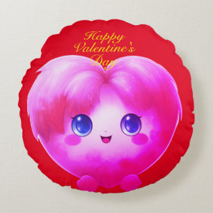 Valentine's Day Round Pillow