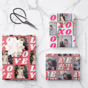 Valentines Day Rustic Love Xoxo Photo Gift Wrapping Paper Sheet