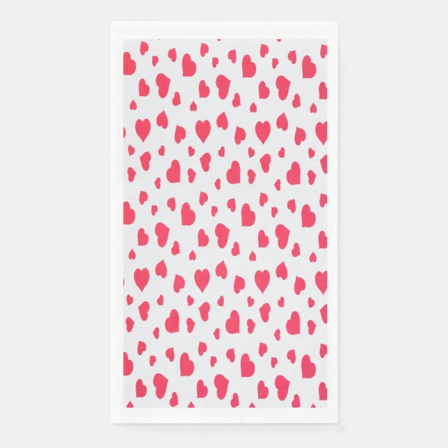 valentine's day sale seamless pattern hearts Matte Napkin (Front)