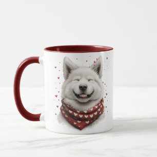 Valentines Day Samoyed Dog Mug