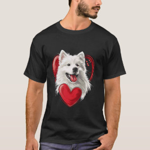 Valentine's Day Samoyed Dog Valentine Heart T-Shirt