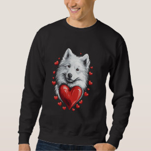 Valentine's Day Samoyed Dog With Hearts Sweatshirt