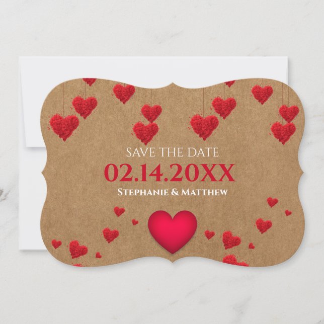 Valentine's Day  Save The Date Invitation (Front)