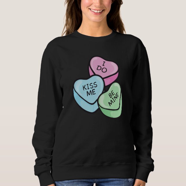 Valentine's Day Saying Hearts Sweatshirt (Front)