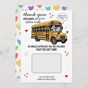 Valentine's Day School Bus Driver Gift Card Holder