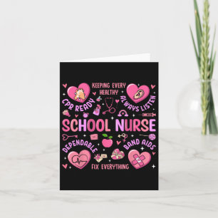 Valentines Day School Nurse Medical Nursing Apprec Card