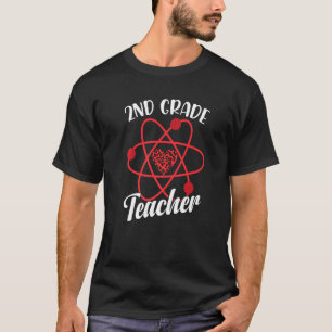 Valentines Day Second Grade Teacher Leopard Cheeta T-Shirt