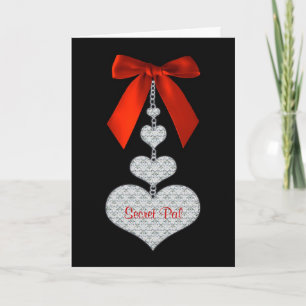 Valentine's Day - Secret Pal - Hearts Holiday Card