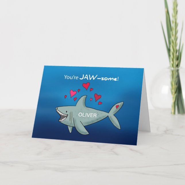 Valentines Day Shark Card (Front)