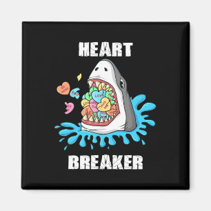 Valentines Day Shark Heart Breaker Fun Boys Kids Magnet