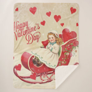 Valentine's day  sherpa blanket