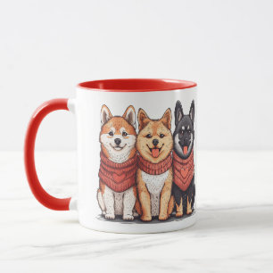 Valentines Day Shiba Inu Dogs Mug