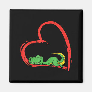 Valentines Day Shirt Funny Heart Trex Sleeng Dinos Magnet