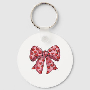 Valentines Day Shirts For Girls Women Coquette Bow Key Ring